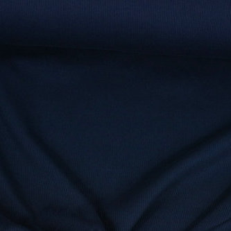 Ripp-Baumwolljersey uni einfarbig marineblau